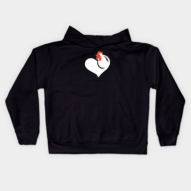 Chicken Heart - NOT FOR RESALE WITHOUT PERMISSION Kids Hoodie by l-oh